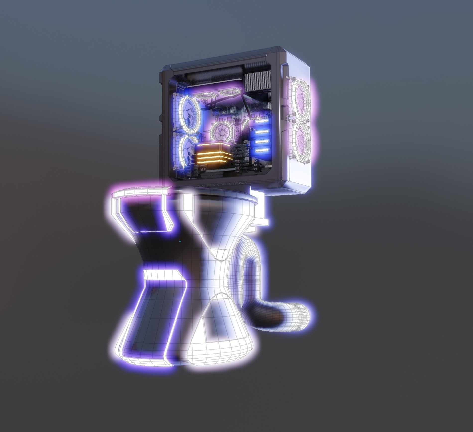 Wallpaper #sRltBI8BtGB6xQ789k7_22 Cyberpunk Toilet Gaming PC Design 3D Model Cgtrader