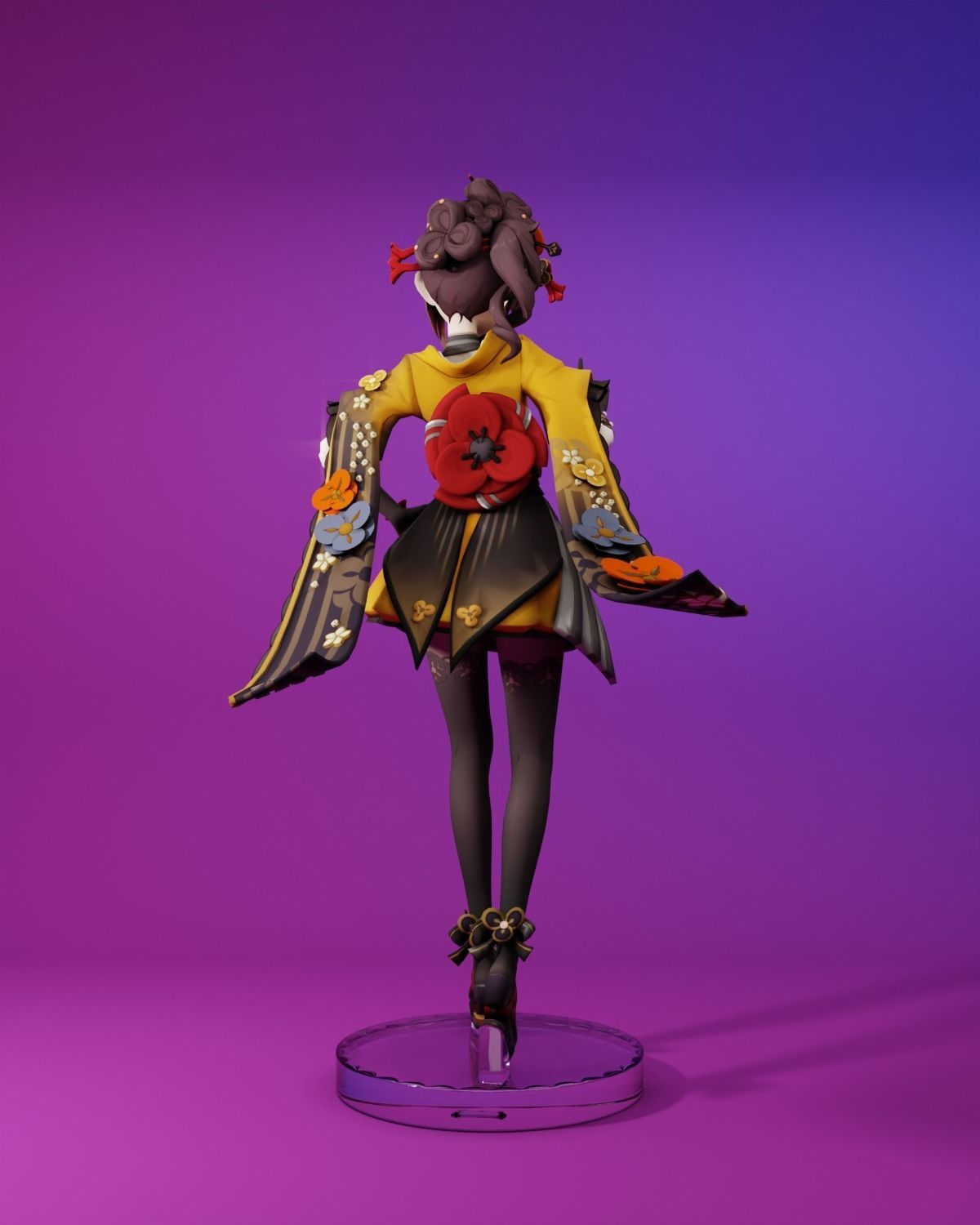 Wallpaper #fRwnQZMB8JfcLg2JvfdA46 Chiori Genshin Impact 3D Printable Figurine 3D Model 3D Printable