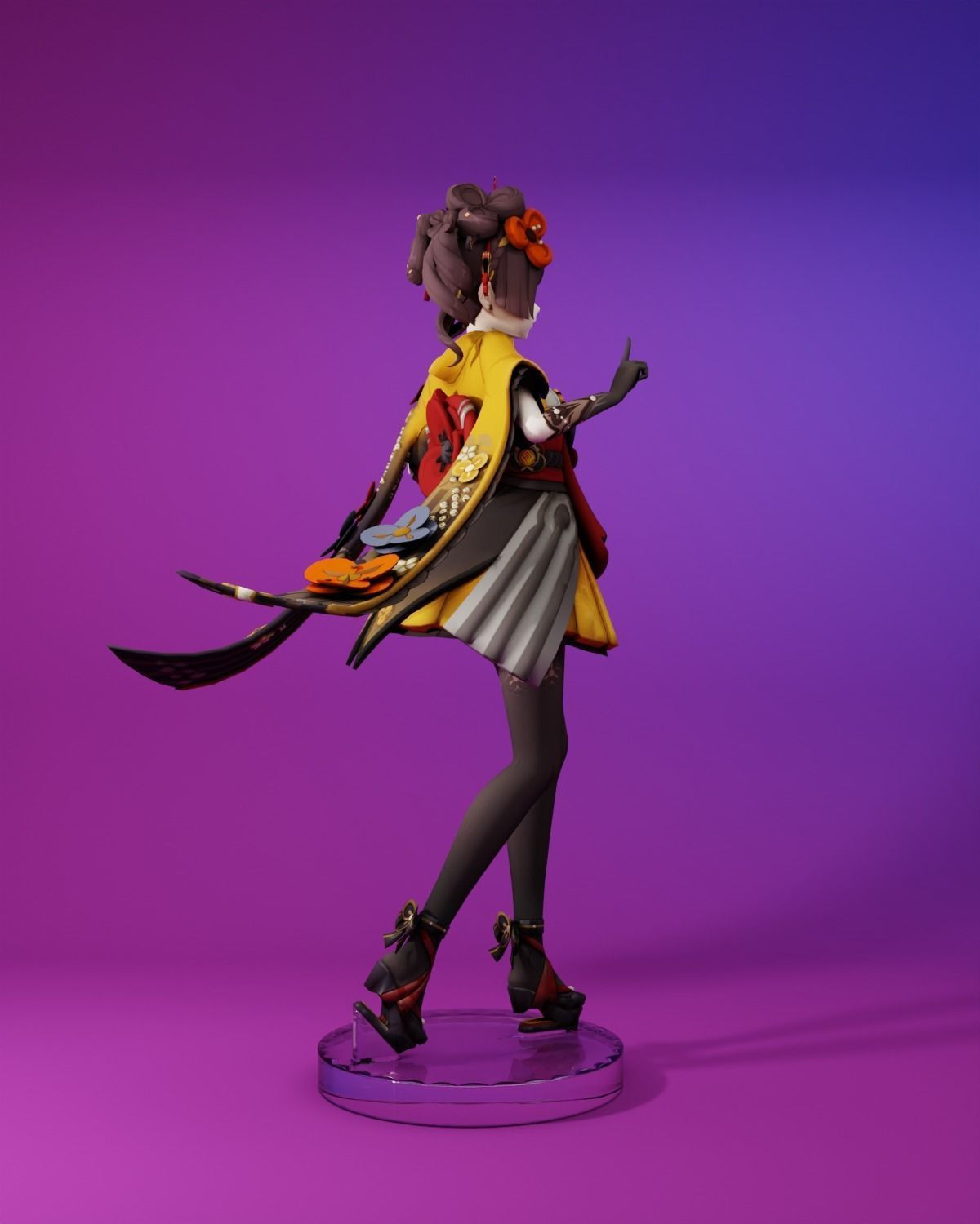 Wallpaper #fRwnQZMB8JfcLg2JvfdA107 Chiori Genshin Impact 3D Printable Figurine 3D Model 3D Printable