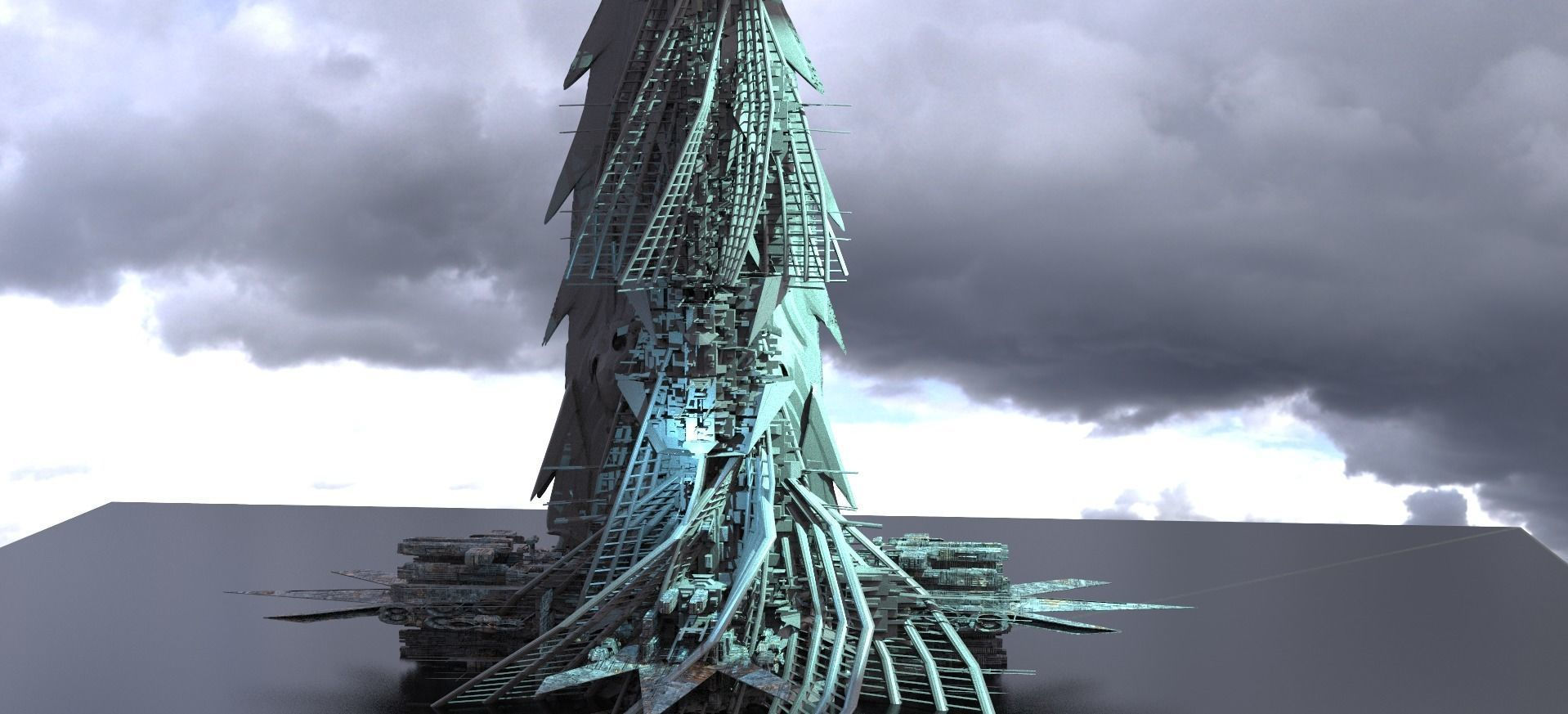 Wallpaper #HmeNC5MBSpphPi3-KNo948 Sci Fi Tree Spine Tower 3D Model Cgtrader