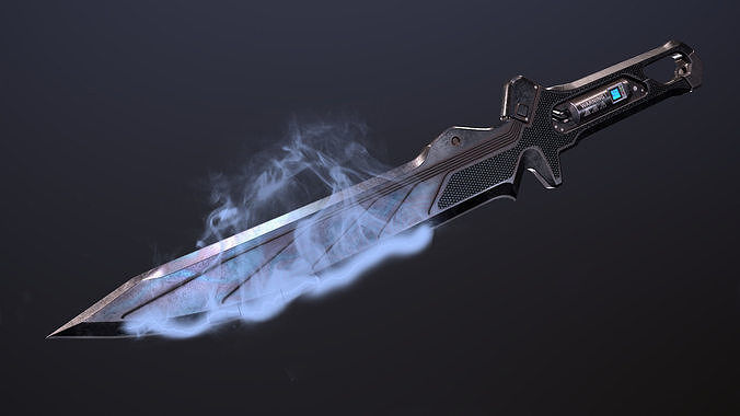 Wallpaper #P5xj4ZIBZHQxiYarX7u0163 3D Model Cyberpunk Knife Vr Ar Low Poly Cgtrader