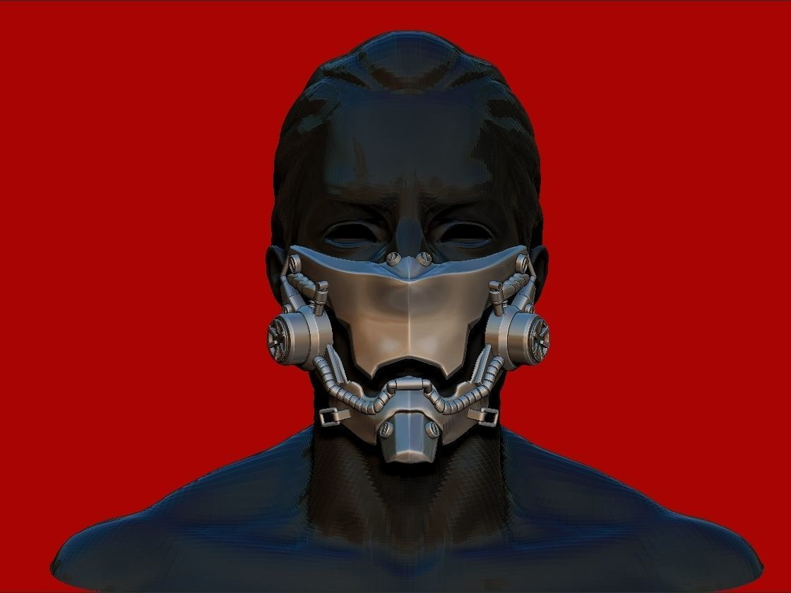 Wallpaper #6xkuAo8BtGB6xQ78aEmv29 Cyberpunk Demon Robot Technopunk Mask 3D Model 3D Printable Cgtrader
