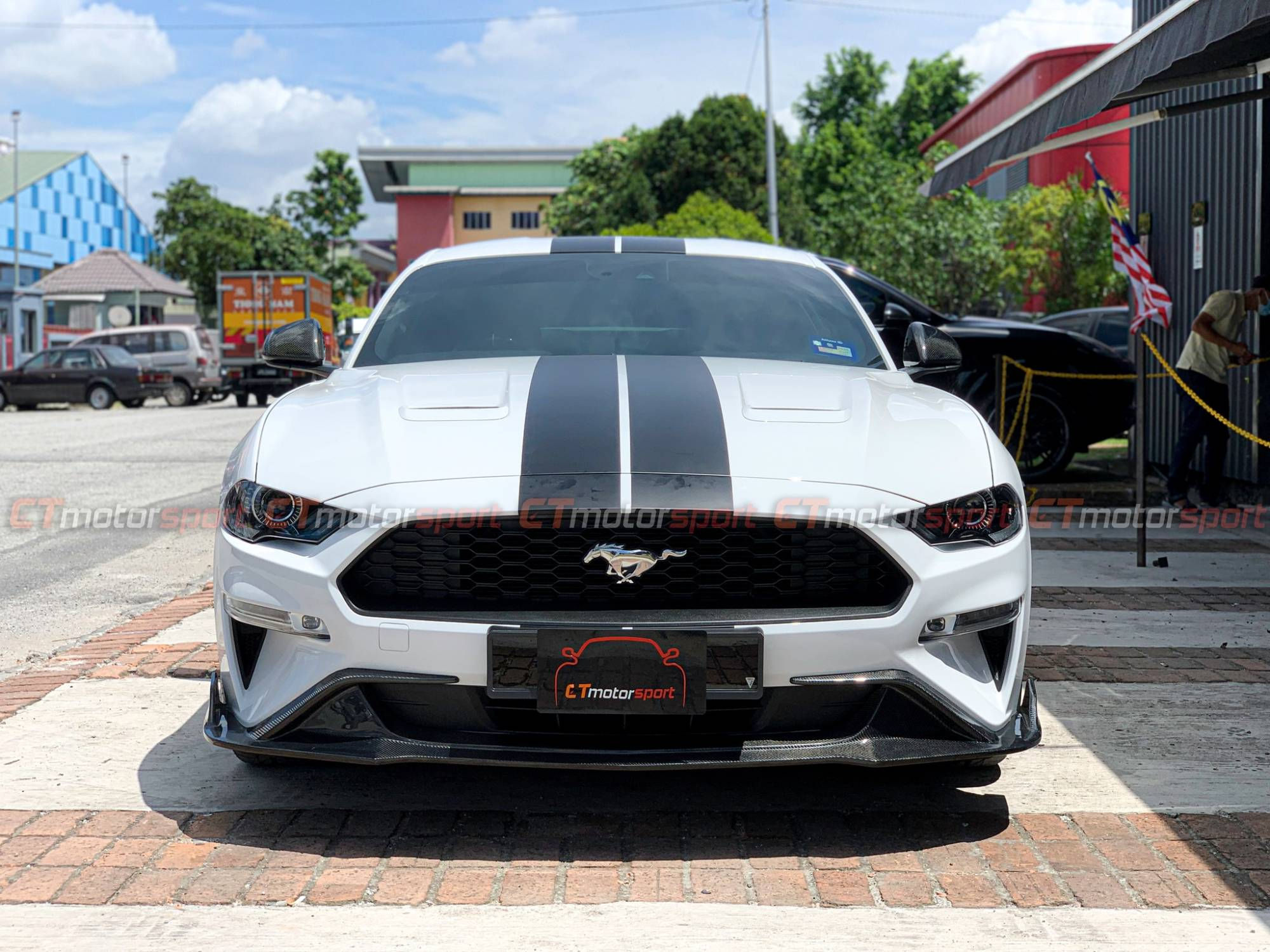 Wallpaper #_bhL25IBJvJKYCmEP_UA74 Ford Mustang Facelift 23 50 Installed Front Lip Carbon Fiber