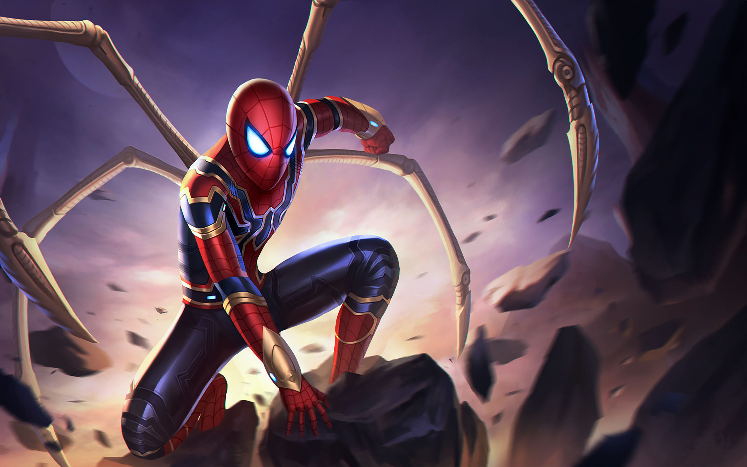 Wallpaper #eEXmlo4B7YBJg1BVj6B836 Spider-Man in the Iron Spider Suit Battling Against Doc Ock
