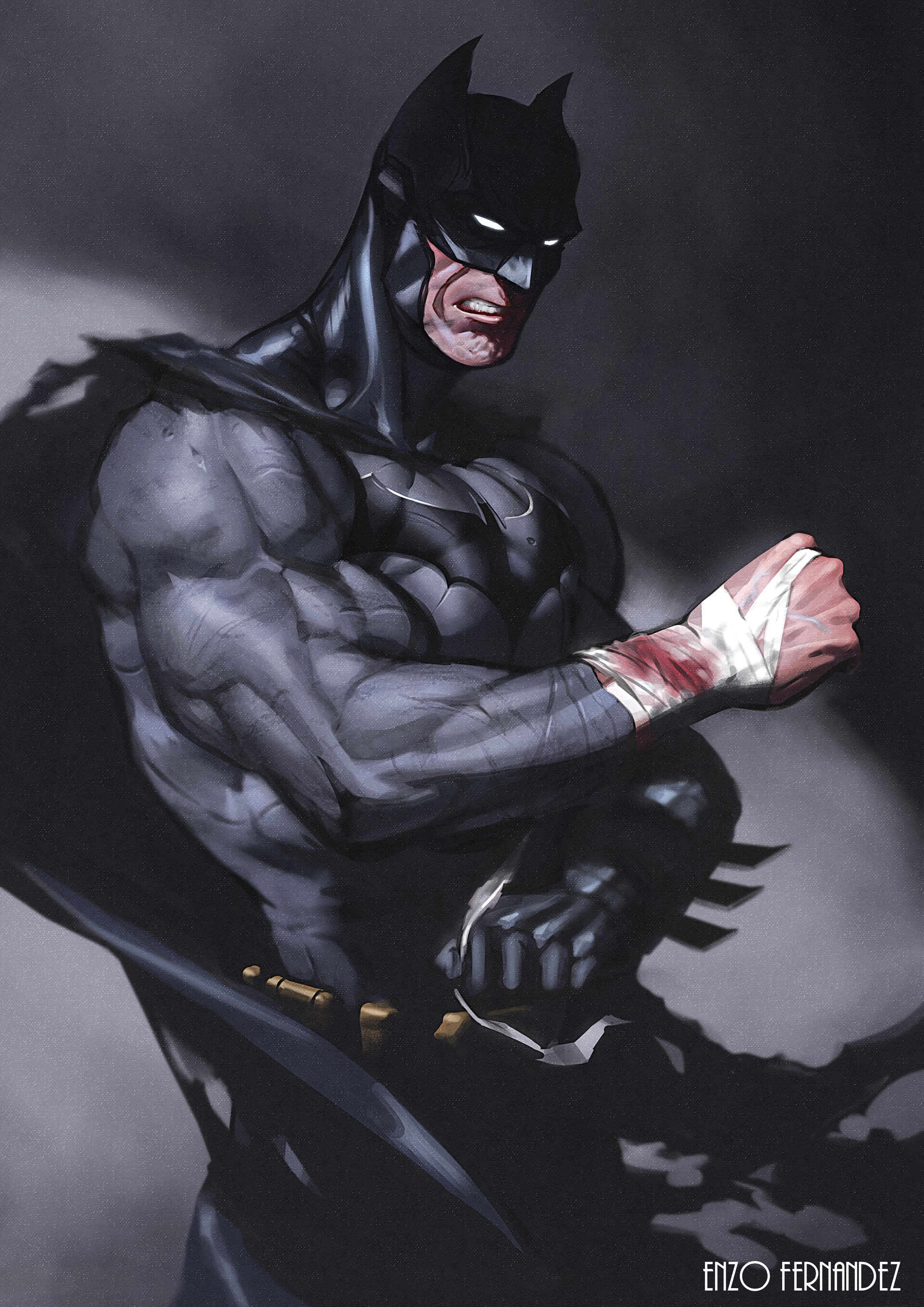 Wallpaper #-3RmyI4B_8f4nGFaJnIX34 Batman Art by Enzo Fernandez