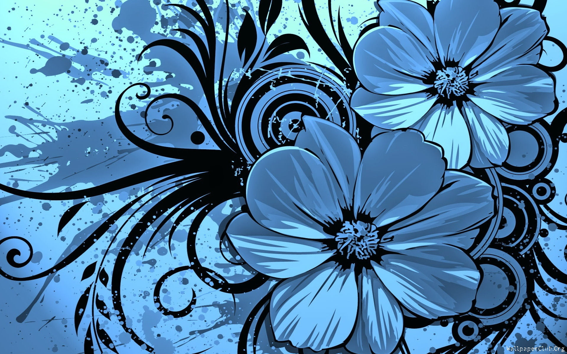 Wallpaper #xWhVIpMBSpphPi3-TTJ-27 Dark Blue Flowers