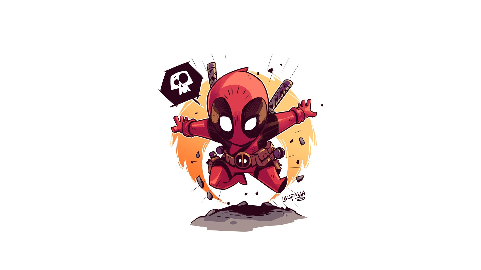 Wallpaper #7BGlM5MBXrlMTfB52Epu296 Deadpool Art by Derek Laufman