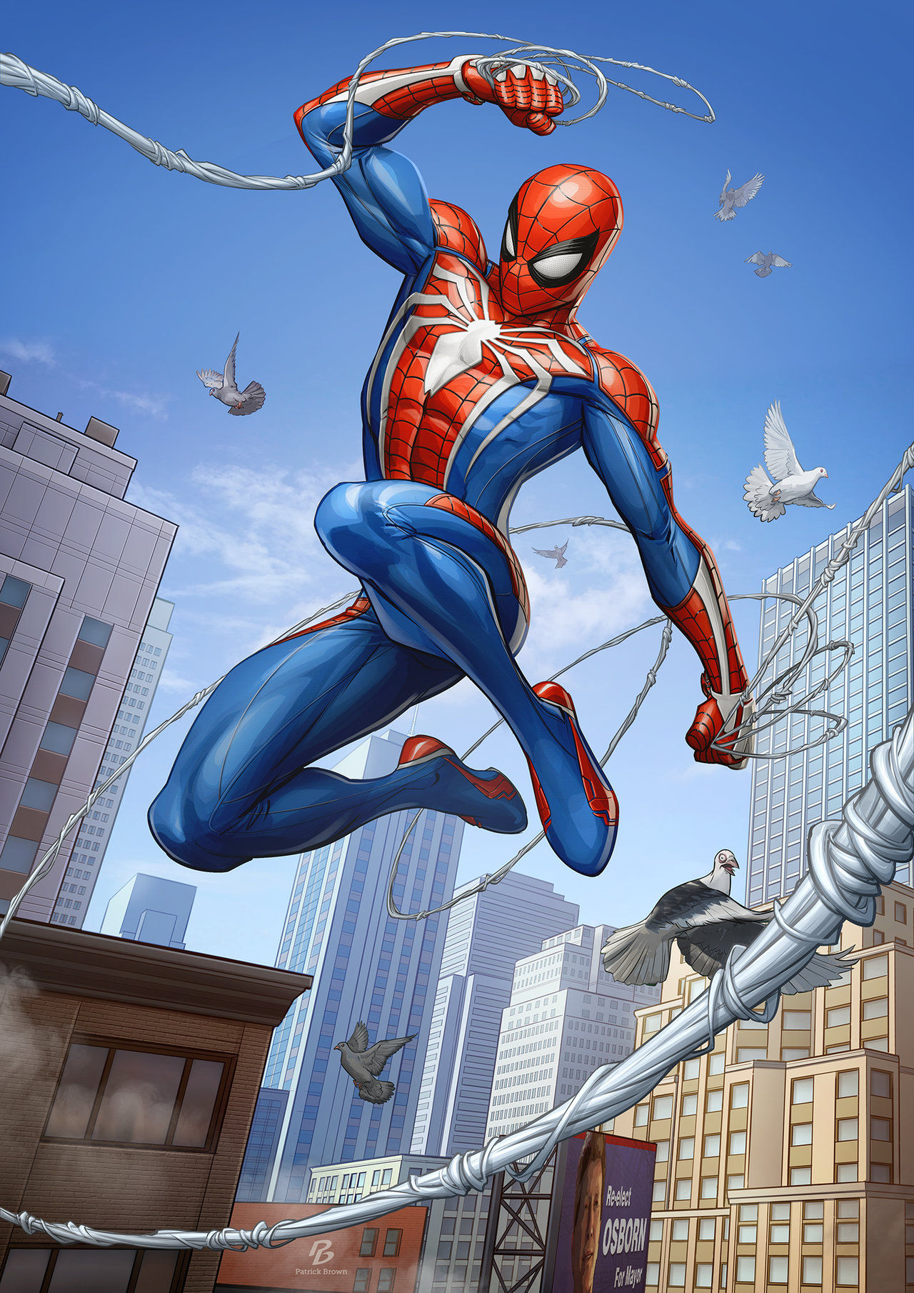 Wallpaper #vGcWDJMBSpphPi3-Ddwr279 Spider Man PS4 Art by Patrick Brown