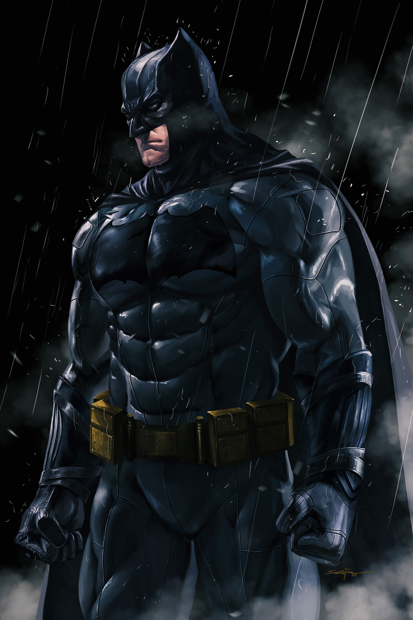 Wallpaper #qx0ULpMBlOZrFDOkP9JS194 Batman Art by Santa Fung