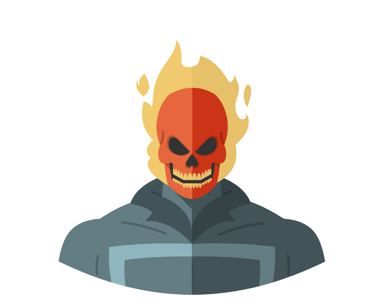 Wallpaper #4_QTOpMBKFX8bn3r23cf278 Marvels Ghost Rider Flat Icon Avatar Yoolk Digital Ninja