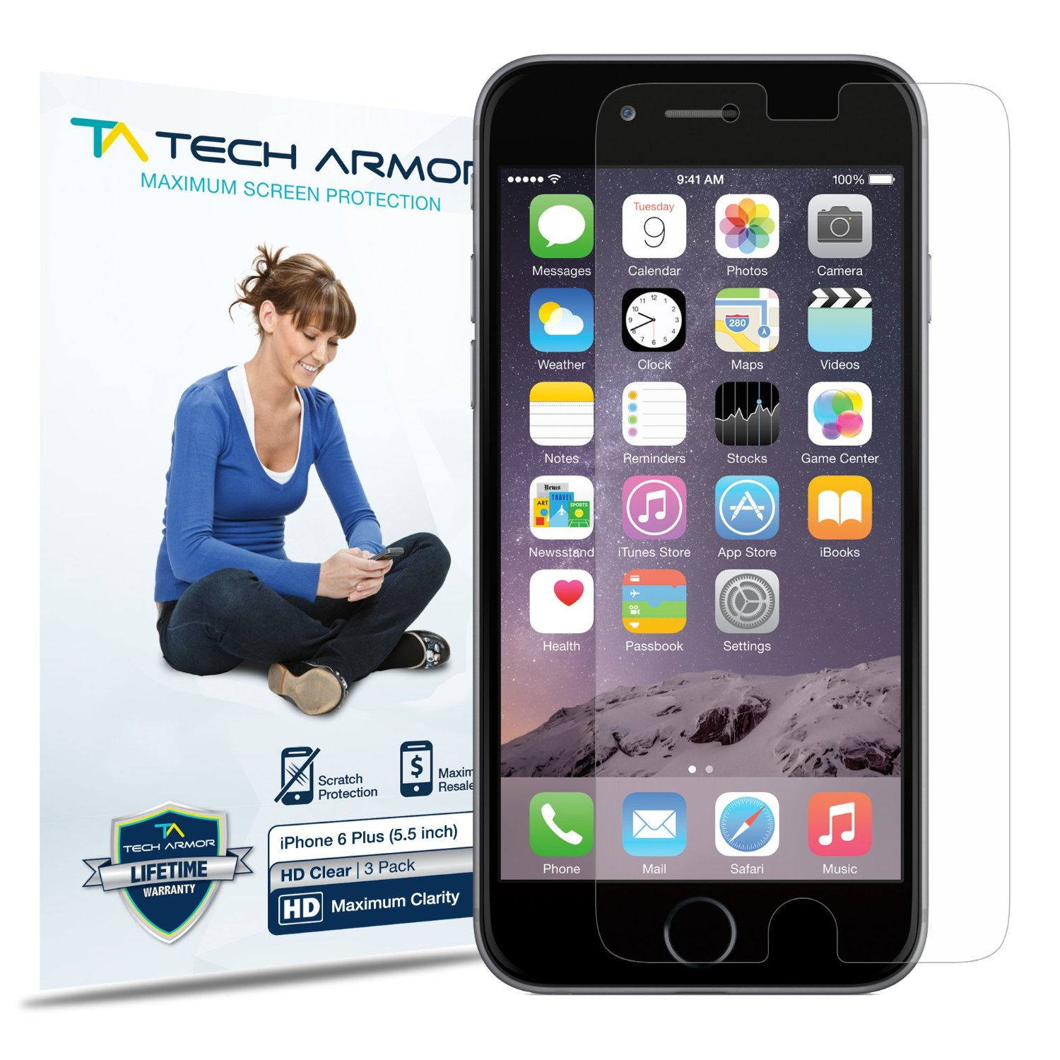 Wallpaper #sWf07JIBSpphPi3-5FU3161 Tech Armor iPhone 6 Plus Screen Protector 1 Shipped Reg 7