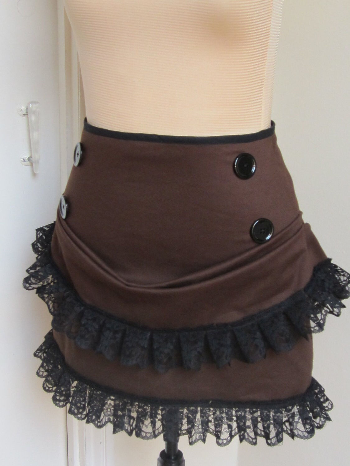 Wallpaper #_bmH3pIBJvJKYCmESQX043 Brown Steampunk Mini Bustle Skirt Made to by Blackmirrordesign