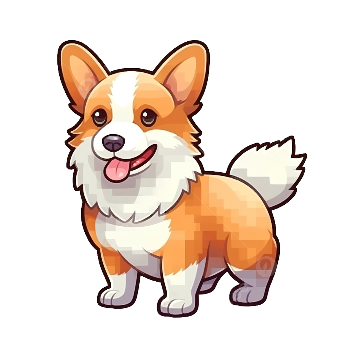 Wallpaper #VhfjPZMBPLD5_VENJd5E280 Pixel Art Corgi Tricolor Cute Cartoon Corgi Cartoon Pixel Art Png