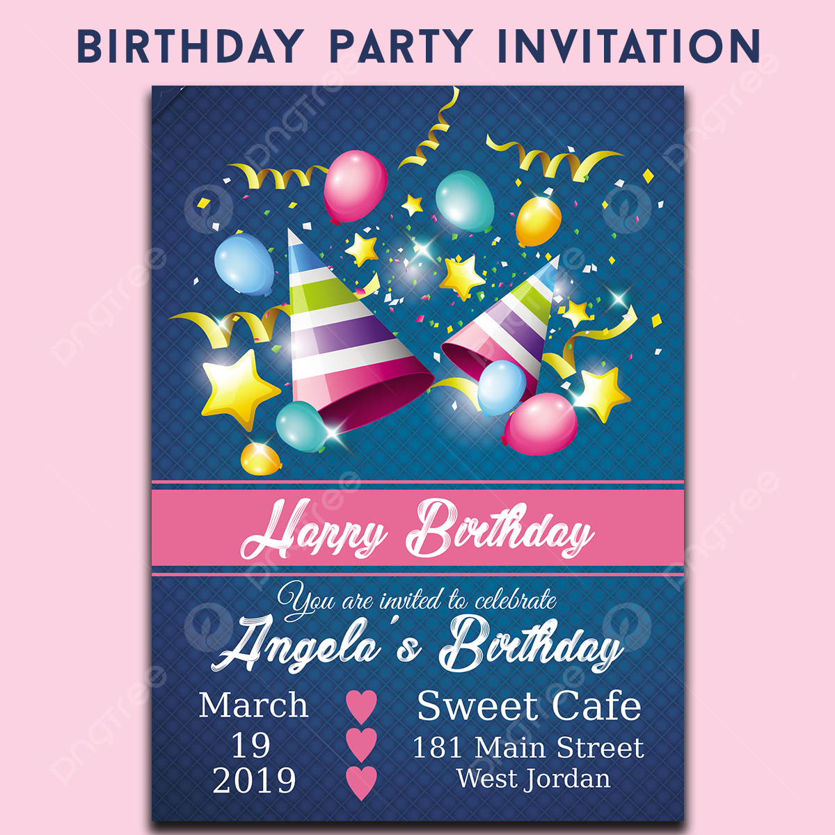 Wallpaper #lTEHNpMB5zzyi_yYM1jN195 Birthday Invitation Card Template Download on Pngtree