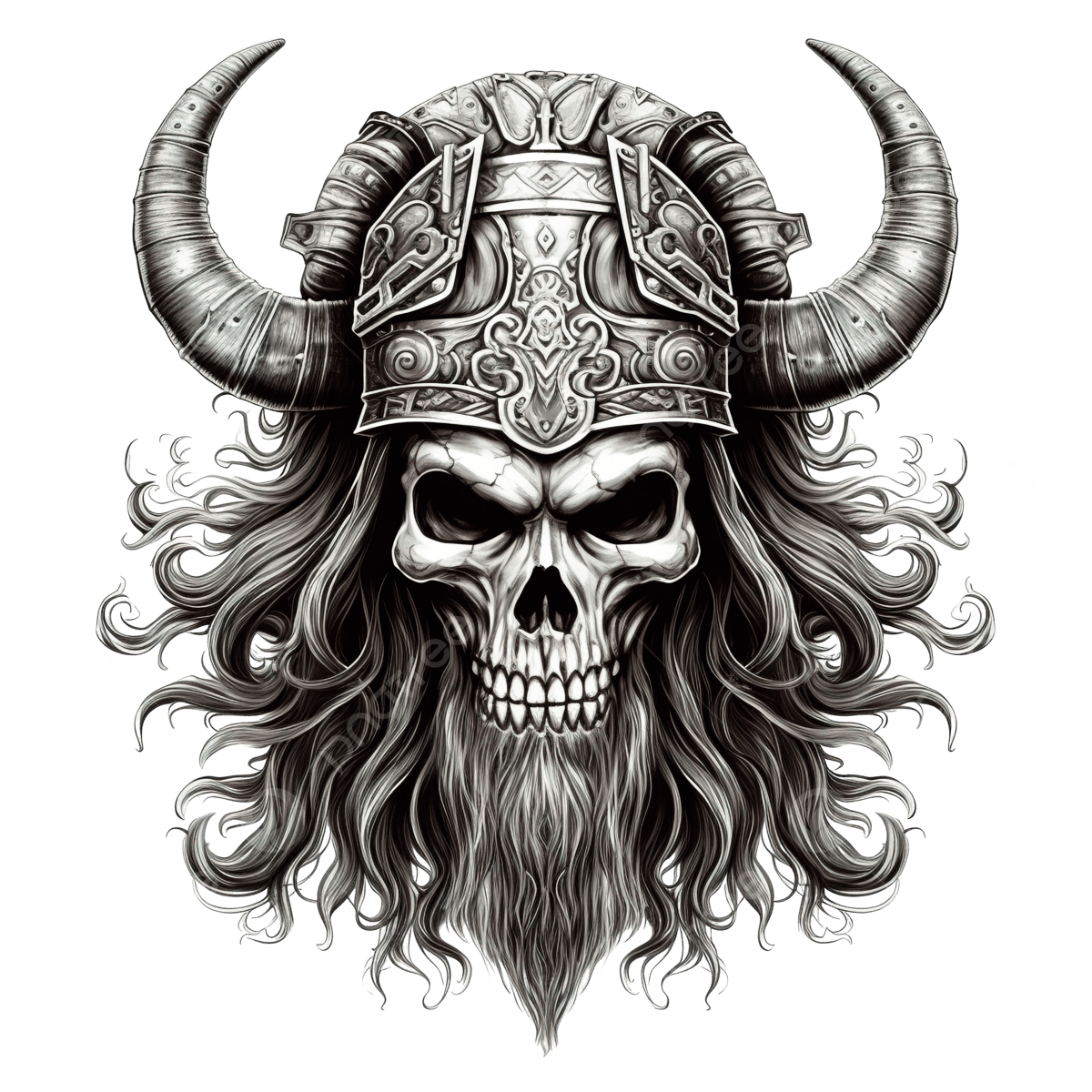 Wallpaper #uWfOCZMBSpphPi3-_NHR93 Gothic Viking Skull with Horned Helmet Skull Graphic Skeleton Png