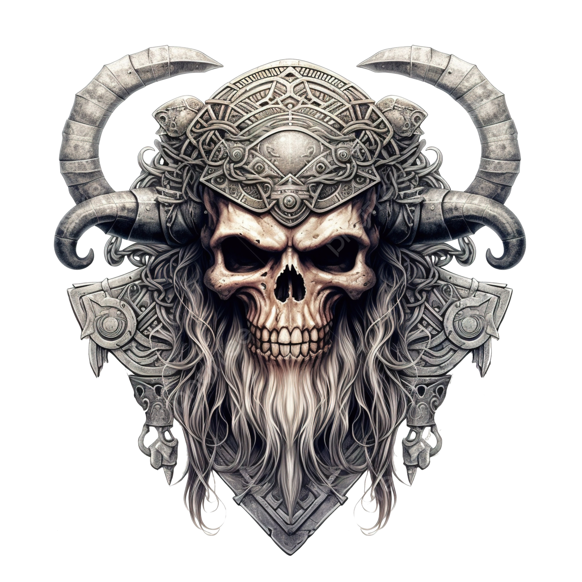 Wallpaper #uWfOCZMBSpphPi3-_NHR190 Skull of a Viking Warrior with Axes and Shield Transparent Warrior