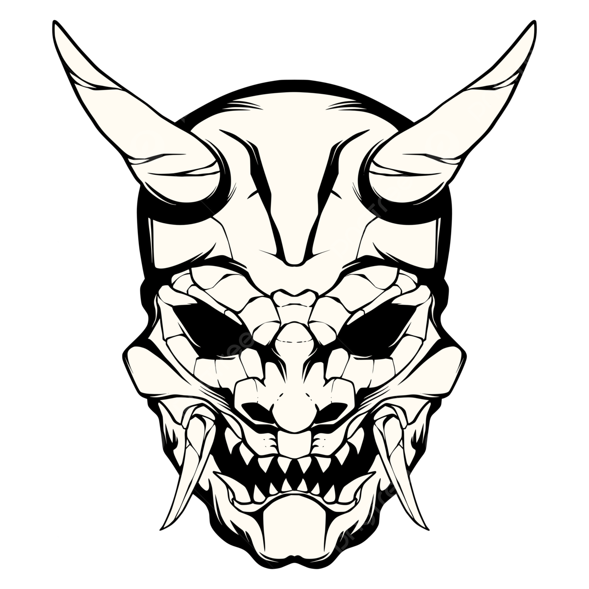 Wallpaper #OGiSHJMBSpphPi3-1yPm367 Skull Oni Mask Head Vector Illustration Skull Drawing Head Drawing