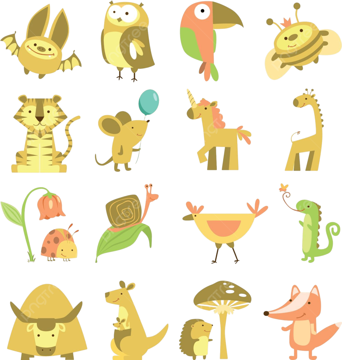 Wallpaper #ph3BK5MBlOZrFDOkBMj7215 Cute Animals Set Sign Jungle Animals Vector Vector Sign Jungle