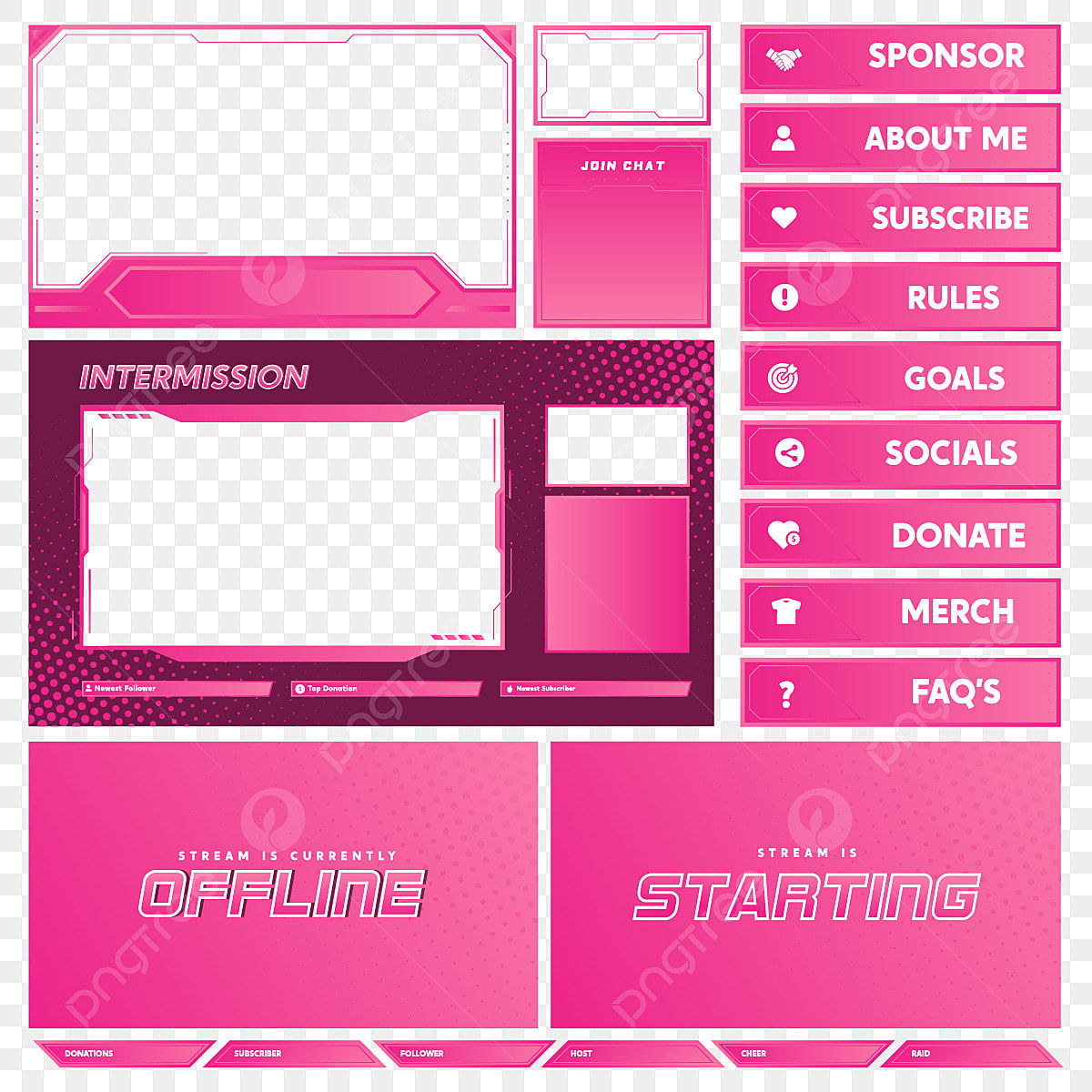 Wallpaper #Y88FO5MBOBUYluQYwLqS69 Twitch Overlay Vector Png Images Twitch Overlay Template Design Cute