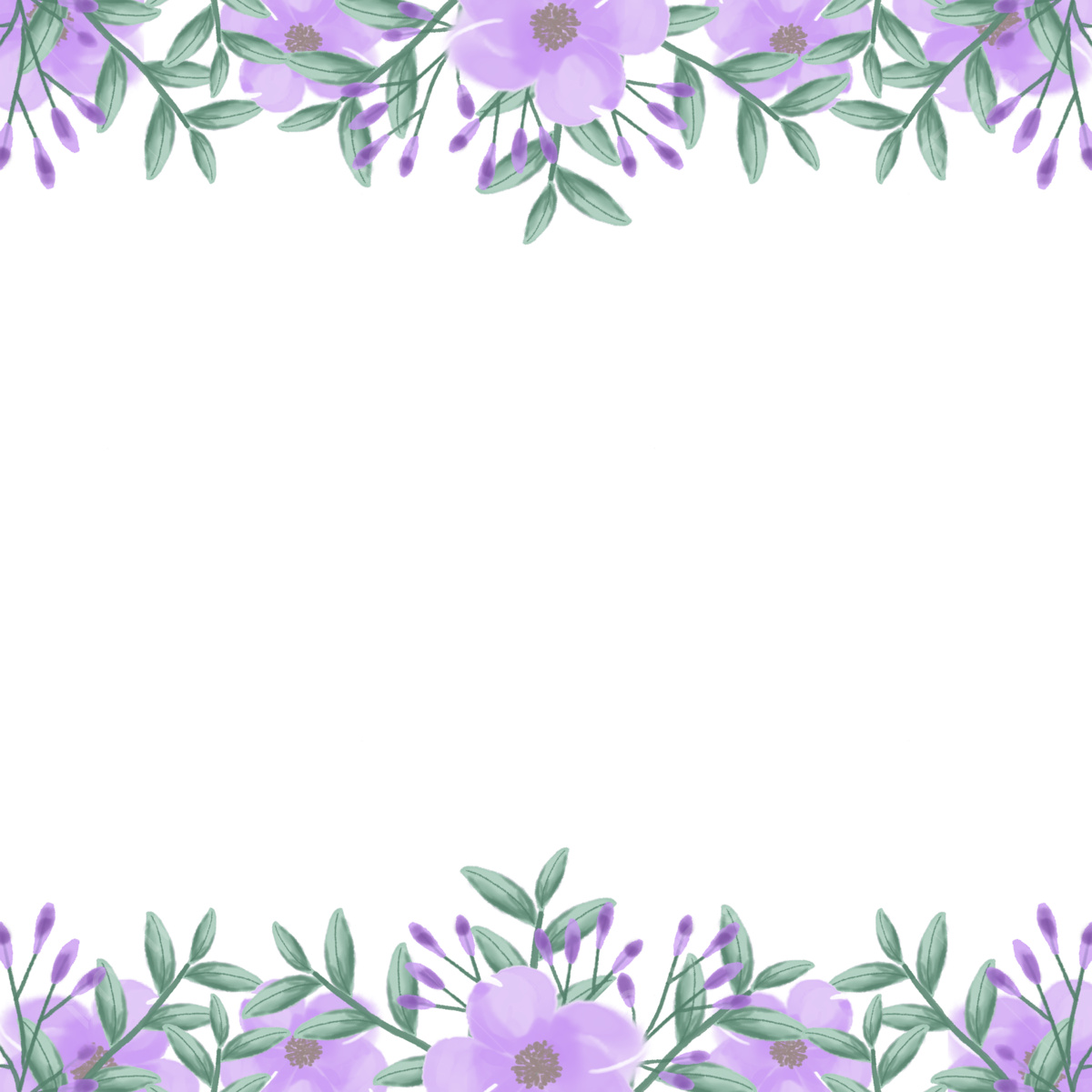 Wallpaper #ymhVIpMBSpphPi3-7TIp276 Flower Border with Purple Floral Decoration Flower Frames Borders