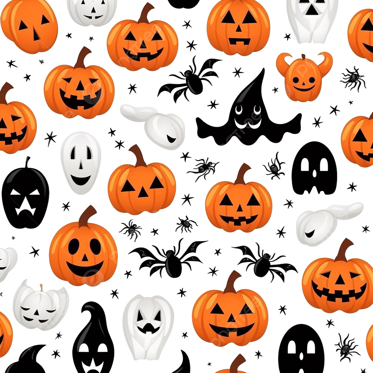 Wallpaper #7vQXOpMBKFX8bn3riHeK290 Seamless Vector Pattern for Halloween Design Halloween Symbols Pumpkin