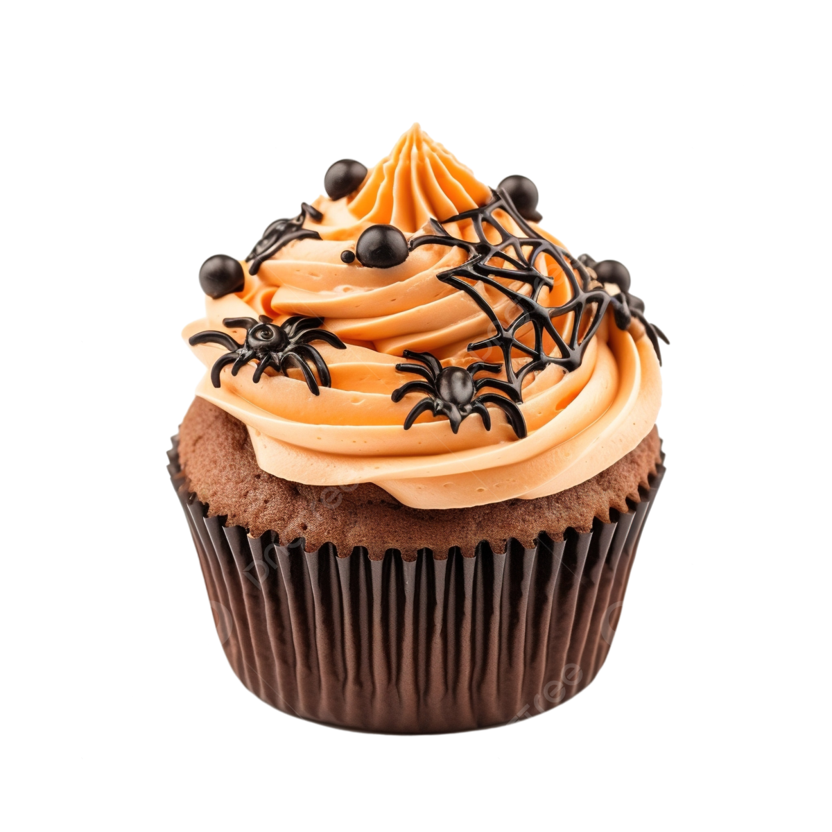 Wallpaper #tWgrGZMBSpphPi3-wxVR295 Pattern of Halloween Cupcake with Pumpkin Buttercream and Spider
