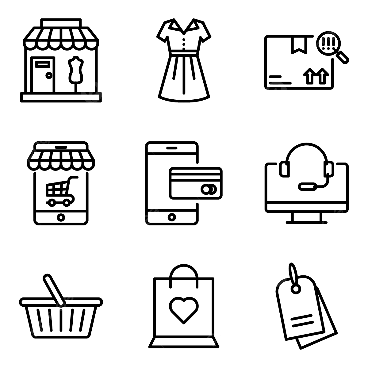 Wallpaper #sWilJJMBSpphPi3-kTmc296 Linear Vector HD Png Images Pack of Shopping Linear Icons Icons Pack