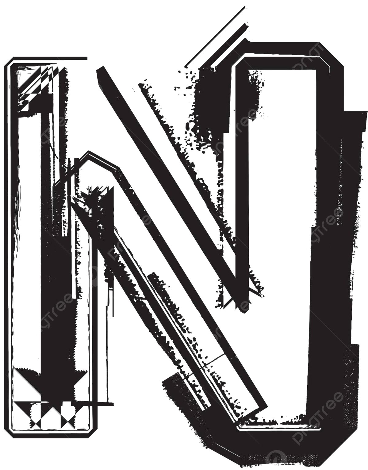 Wallpaper #aWdbBJMBSpphPi3--bfl269 Colorful Grunge Font Letter N Abstract Draw Rough Vector Abstract