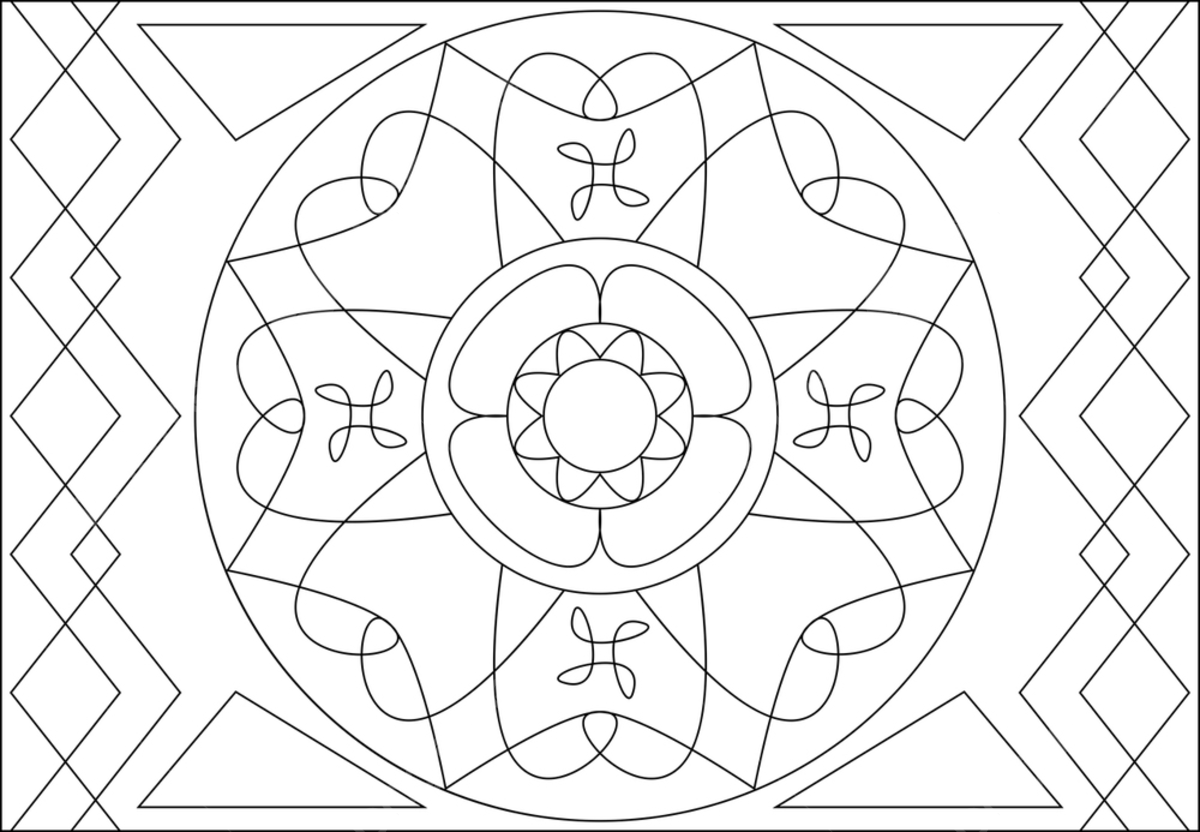 Wallpaper #5x2PLJMBlOZrFDOk38qJ291 Geometric Coloring Page Shape Outline Ring Drawing Color Drawing