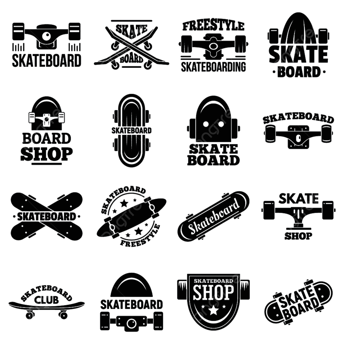 Wallpaper #9meRBpMBSpphPi3-2cE244 Set Logo Skateboard Vektor Sederhana Untuk Papan Panjang Roda Png