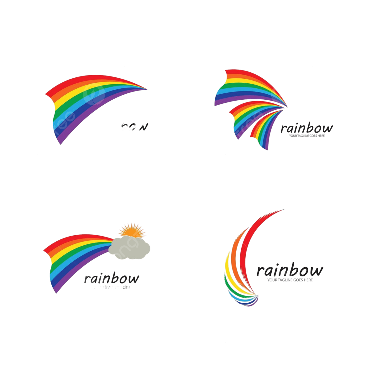 Wallpaper #_2eP9ZIBSpphPi3-1n_c196 Rainbow Icon Logo Vector Rainbow Template Color Vector Rainbow