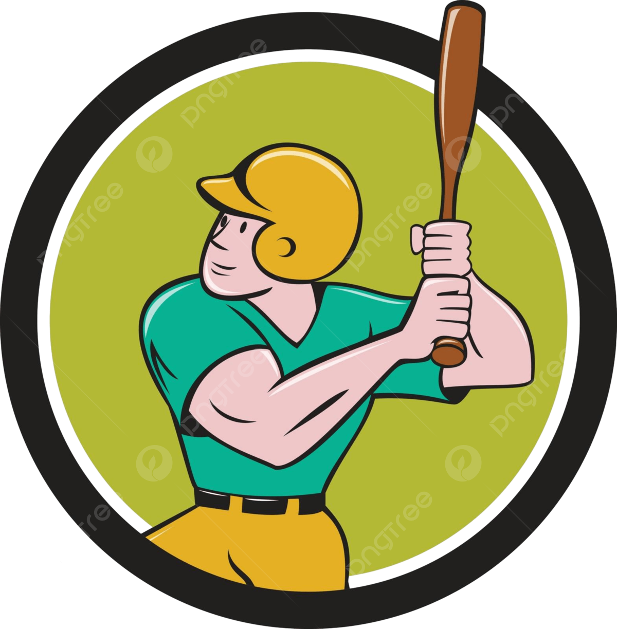 Wallpaper #Cv_taJMB3lSXT3zUwOVw192 Baseball Player Batting Circle Cartoon Illustration American Baseball