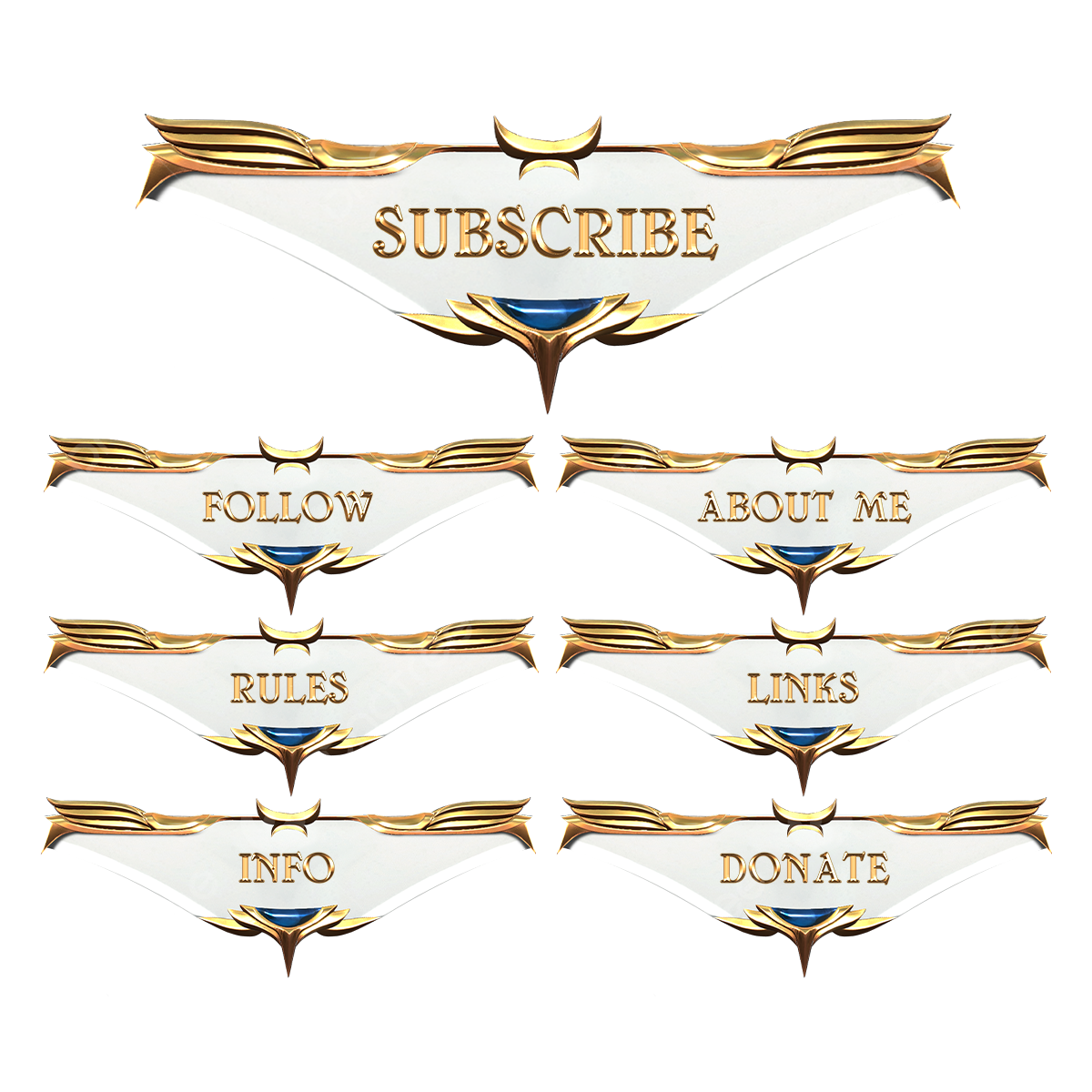 Wallpaper #TmfI8pIBSpphPi3-uHKh269 Royal Metallic Golden Style Twitch Panels for Streamers with Editable