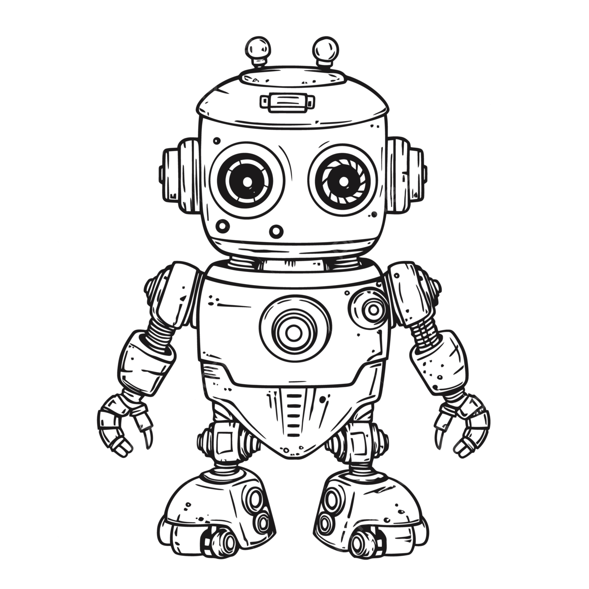 Wallpaper #VVaTepcBsd6xcFiEkty8156 Robot Head Coloring Page Coloring Pages Outline Sketch Drawing Vector