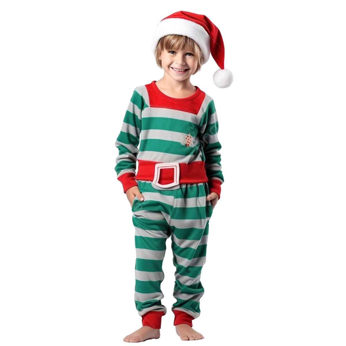 Wallpaper #3zG8NZMB5zzyi_yYz1df468 Happy Child Boy in Christmas Pajamas and a Hat Santas Helper in the