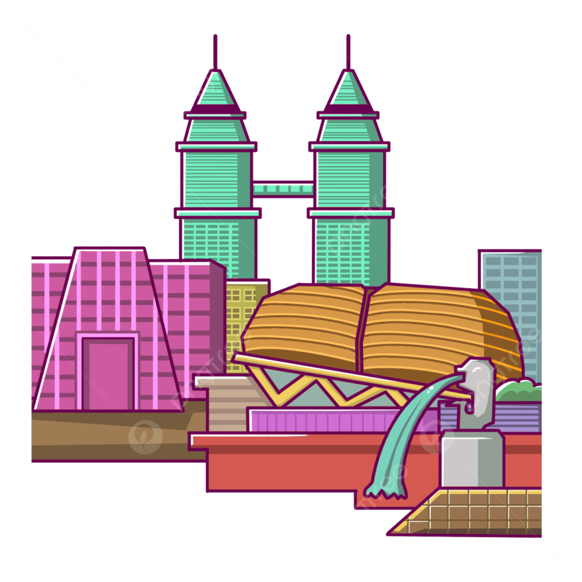 Wallpaper #SHe5J5MB-pgBXx60Vqcb261 High Rise Building Png Picture Png Material of Atmospheric Cartoon