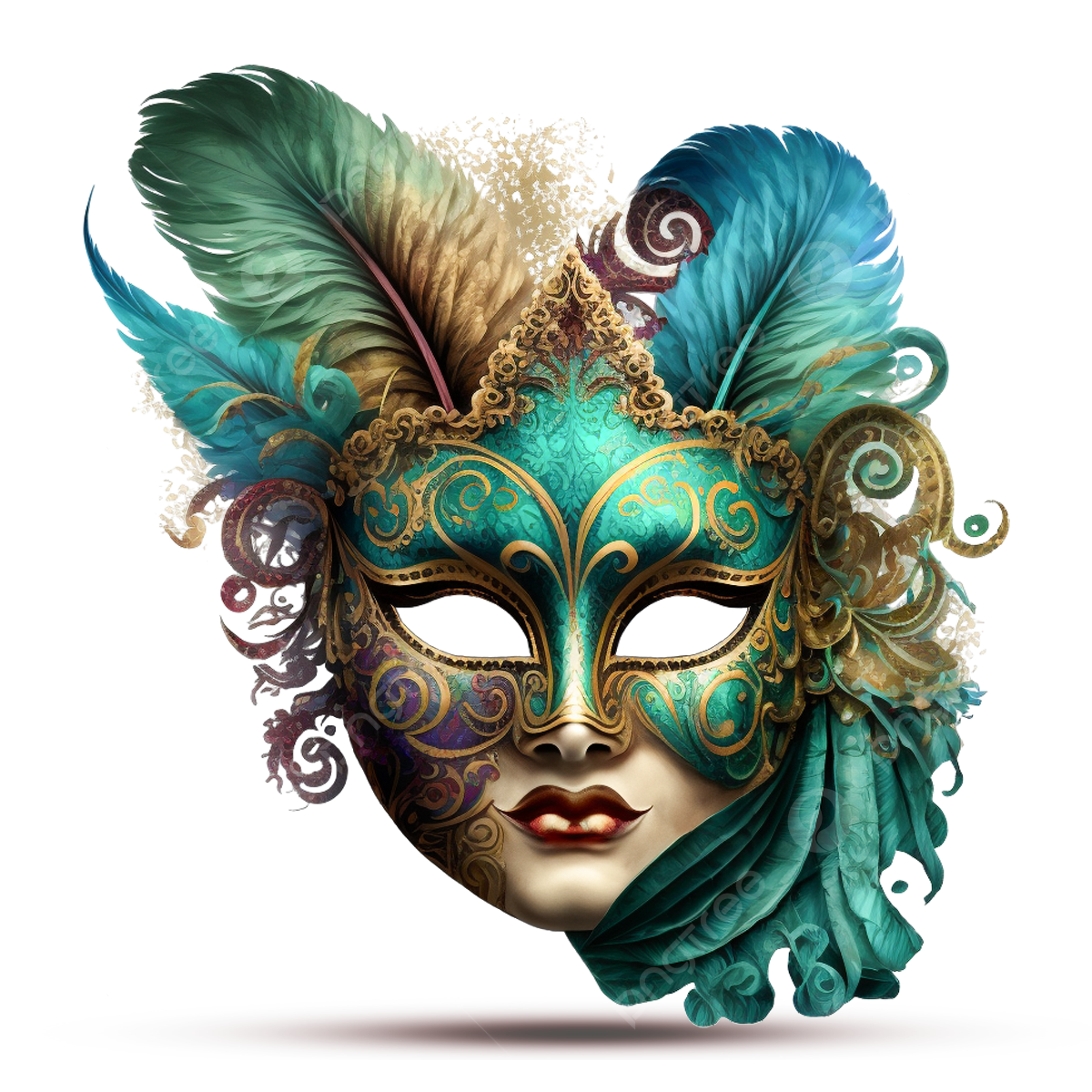 Wallpaper #421CbJcBycdYOYFTknLy191 Festive Mardi Gras Venetian or Carnival Mask 3D Illustration Images HD
