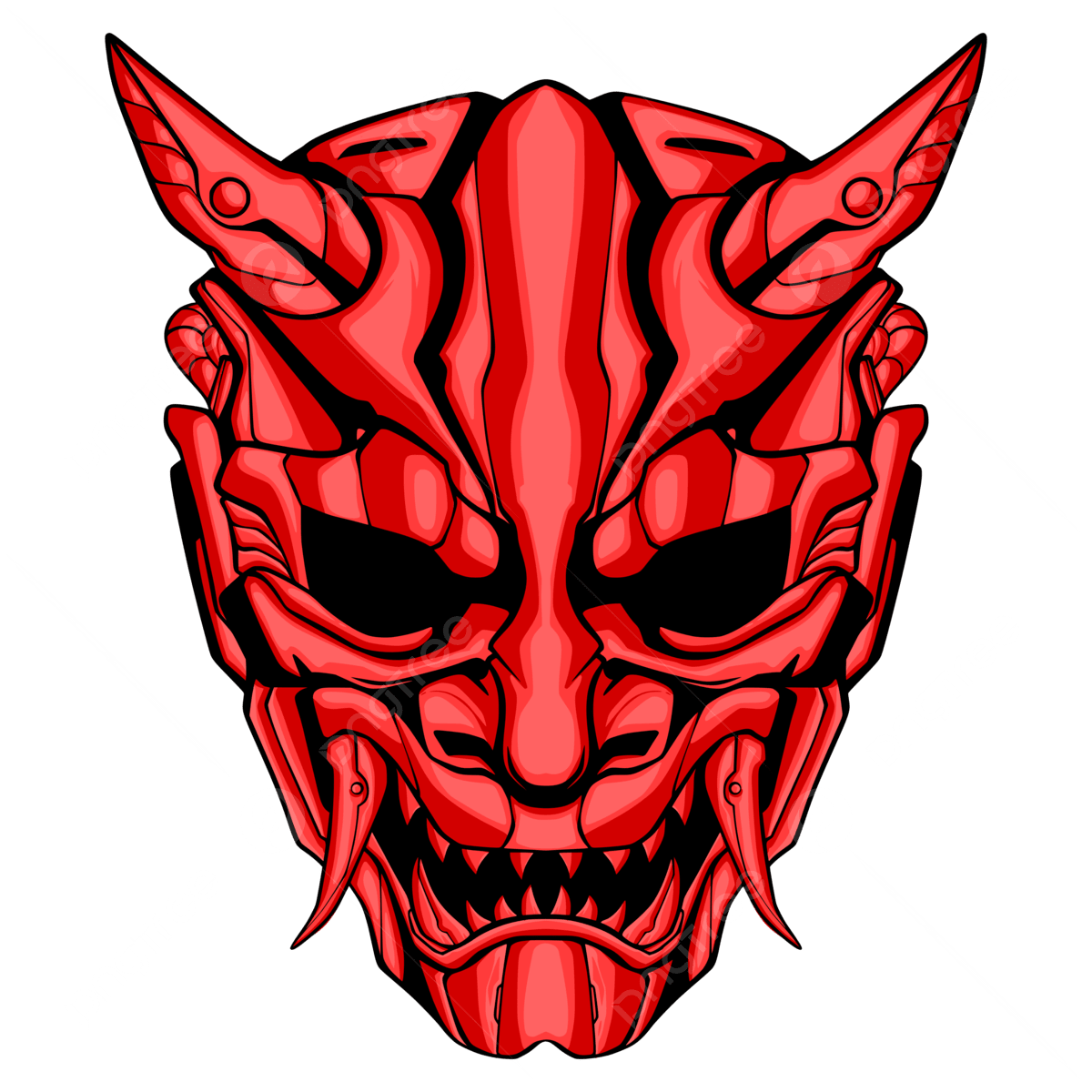 Wallpaper #3u9SS5MBMN-XEVvV5jqo56 Oni Mask Illustration Vector Artwork Japan Style Oni Mask Skull Oni