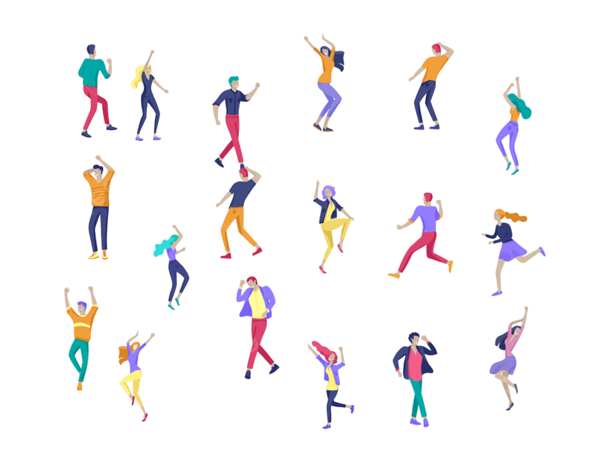 Wallpaper #vQMhY5MBpyOg8YnExNQw298 Jumping Pose Vector Design Images Jumping Character in Various Poses