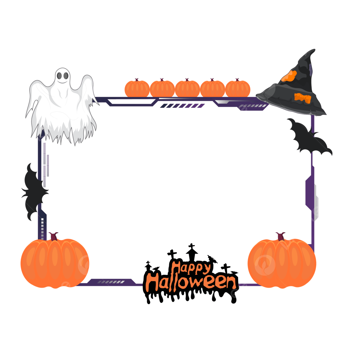 Wallpaper #p2i7G5MBSpphPi3-CyCD230 Fantasy Halloween Night Game Interface Live Stream Overlay Border Frame