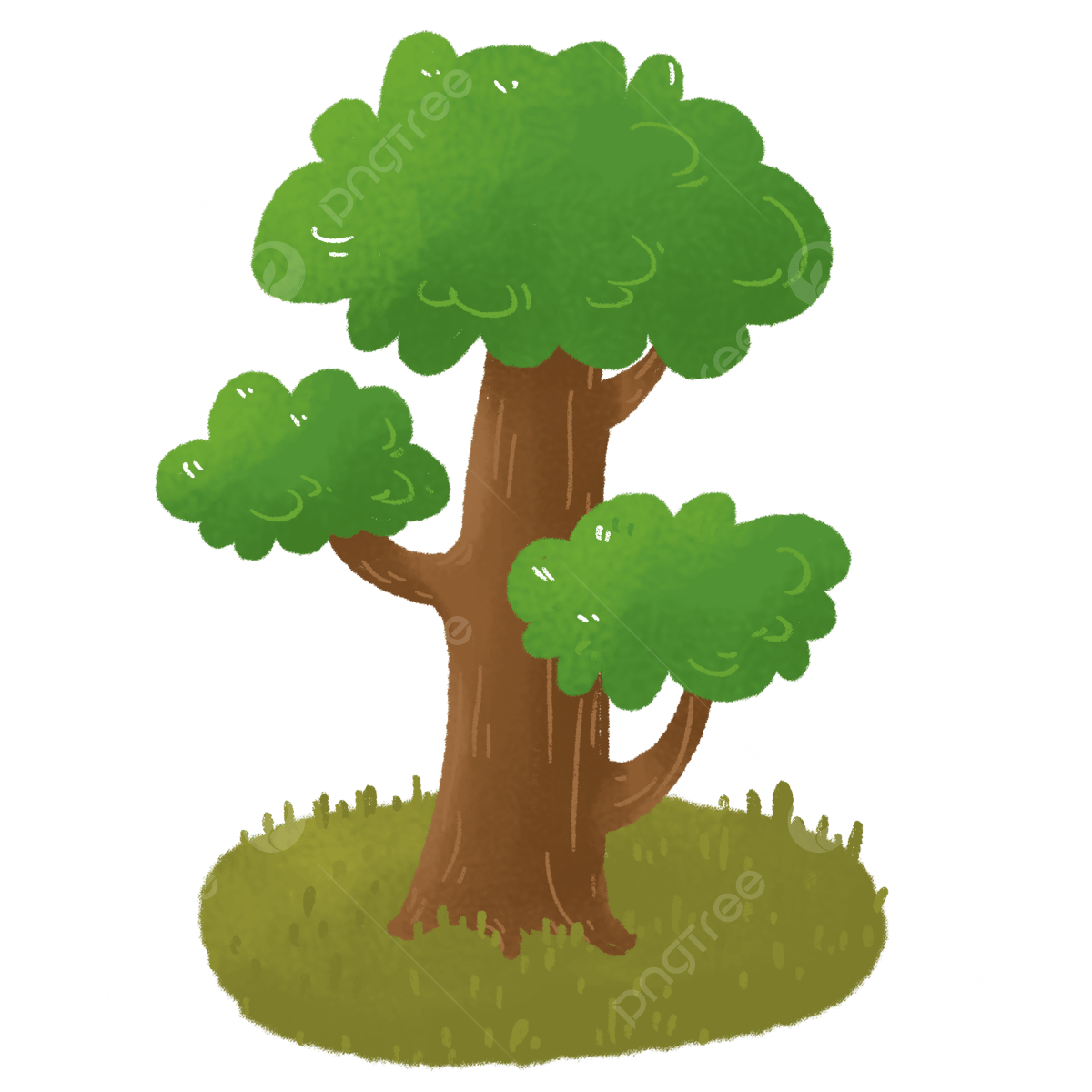 Wallpaper #9mdFCpMBSpphPi3-NNO0260 Hand Painted Tree HD Transparent Hand Painted Cartoon Trees in Summer