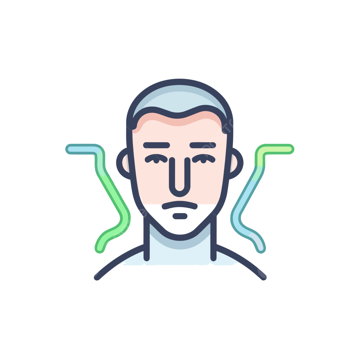 Wallpaper #sWilJJMBSpphPi3-kTmc267 An Icon Representing Man in a Face of Green Lines That Are Running