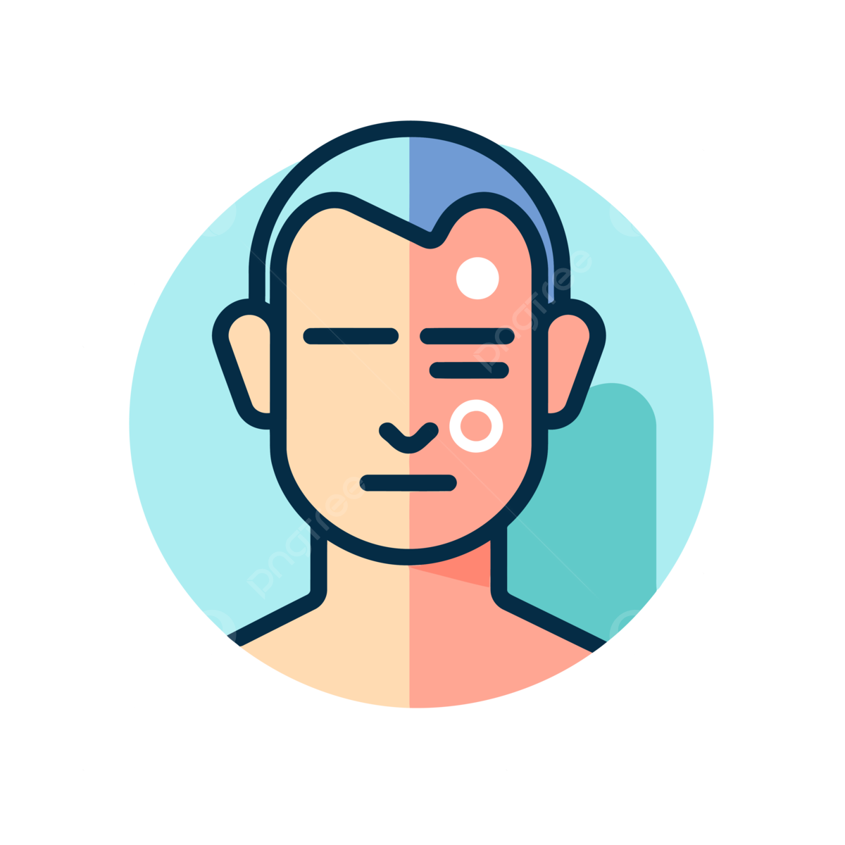 Wallpaper #sWilJJMBSpphPi3-kTmc264 Man Icon with Several Different Colored Lines Vector Honest Lineal