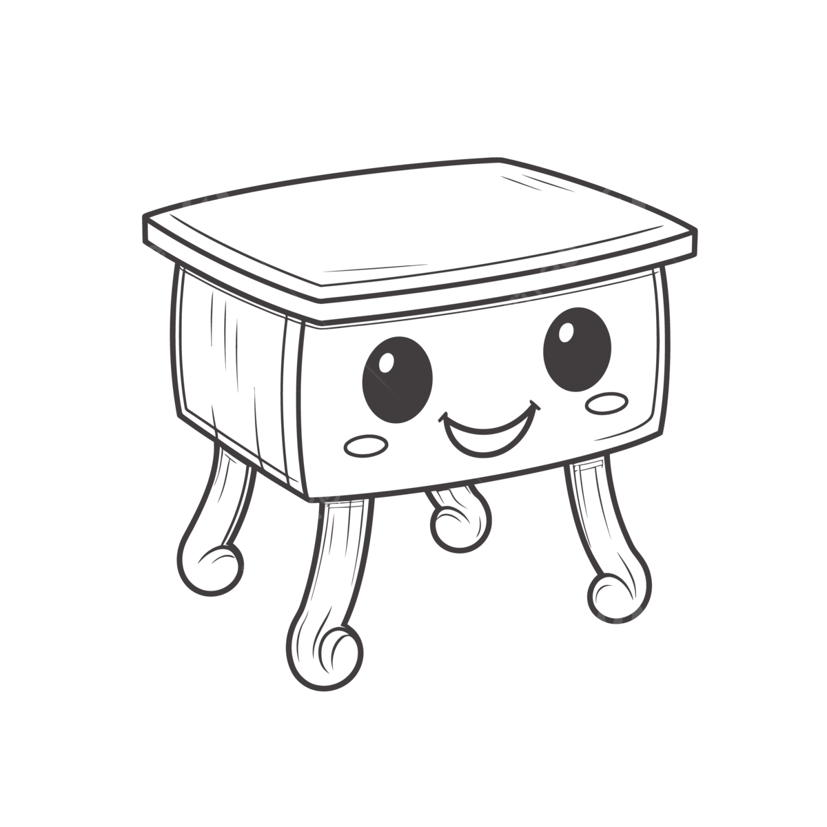 Wallpaper #v2f5DpMBSpphPi3-6exg264 Cute Drawing of a Small Wooden Table Outline Sketch Vector Table 3D