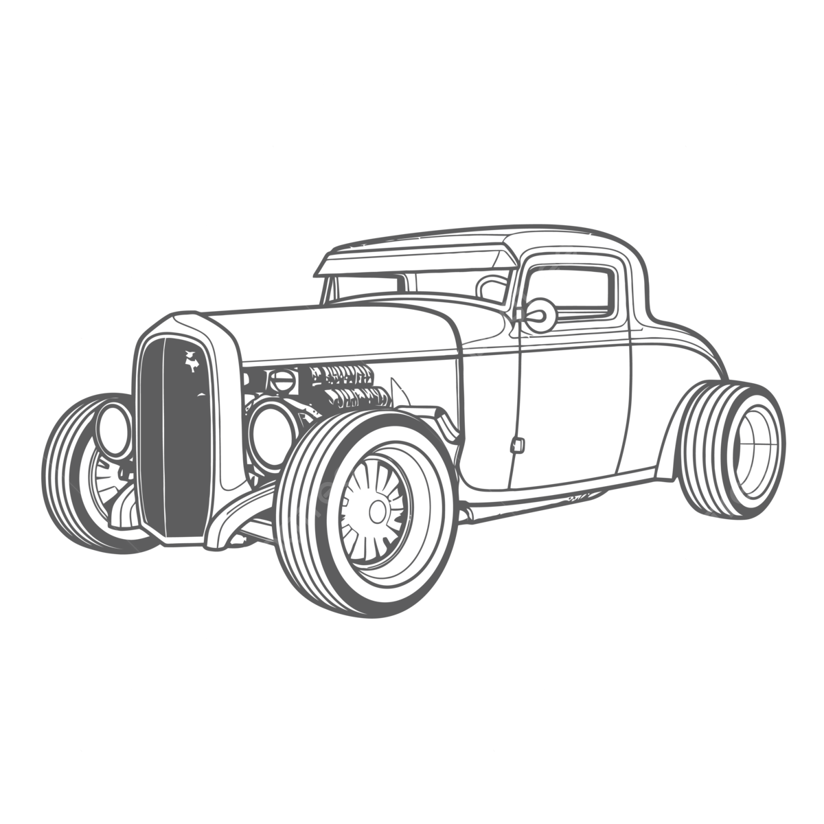 Wallpaper #KWhmFJMBSpphPi3-4wQV274 Hot Rod Coloring Pages Outline Sketch Drawing Vector Wing Drawing