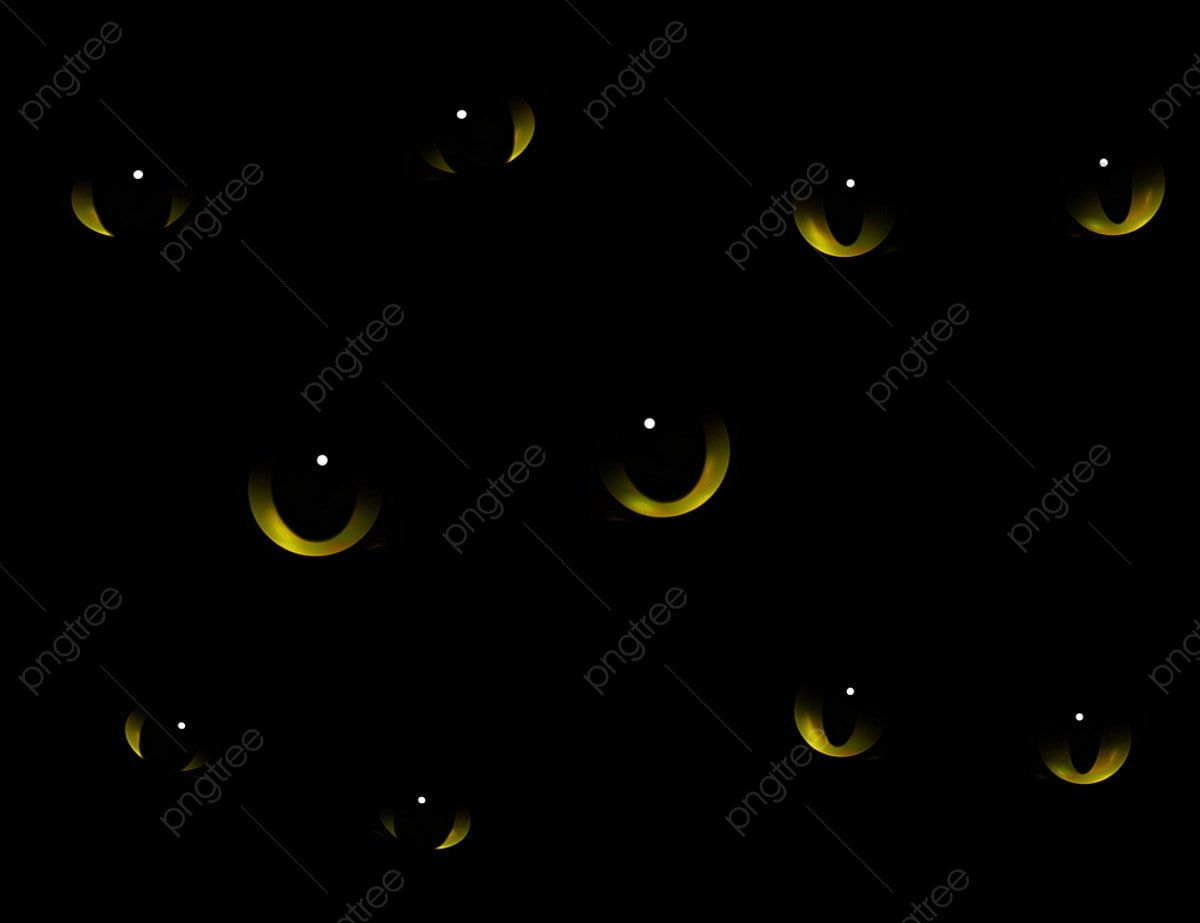 Wallpaper #0002c Glowing Wolf Eyes at Night