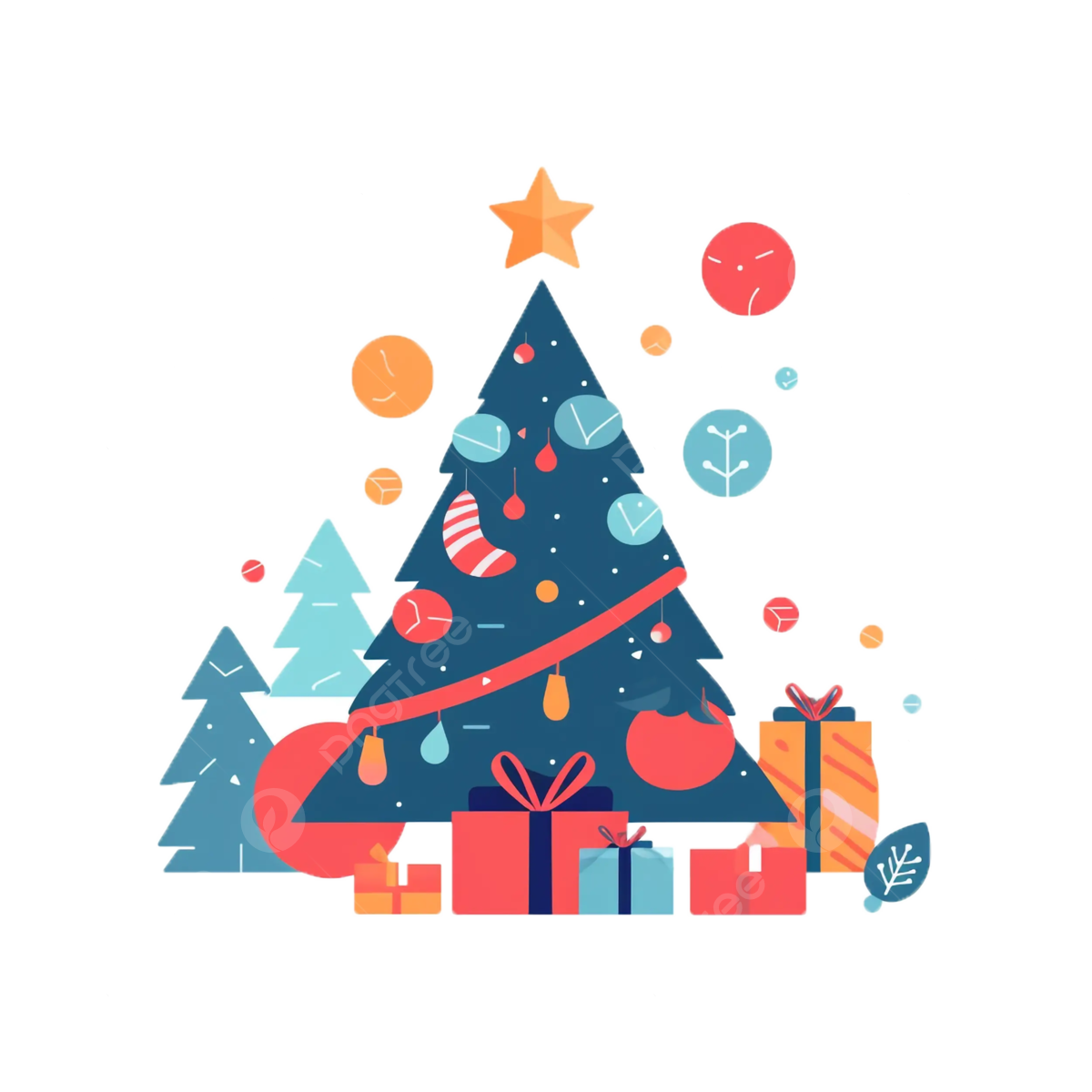 Wallpaper #9mdFCpMBSpphPi3-NNO0548 Christmas Tree Cartoon Decoration Christmas Christmas Decoration