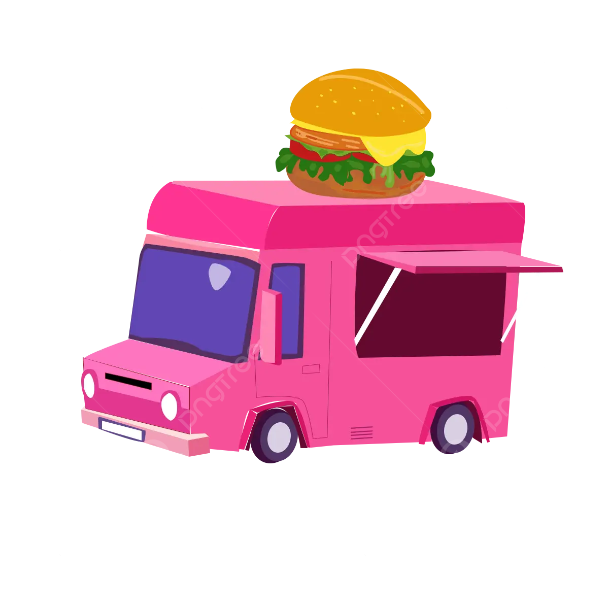 Wallpaper #bUKuPJMBOBpx0NhmTsGt239 Pink Cute Food Truck Clip Art with Window and Burger Food Truck Clip