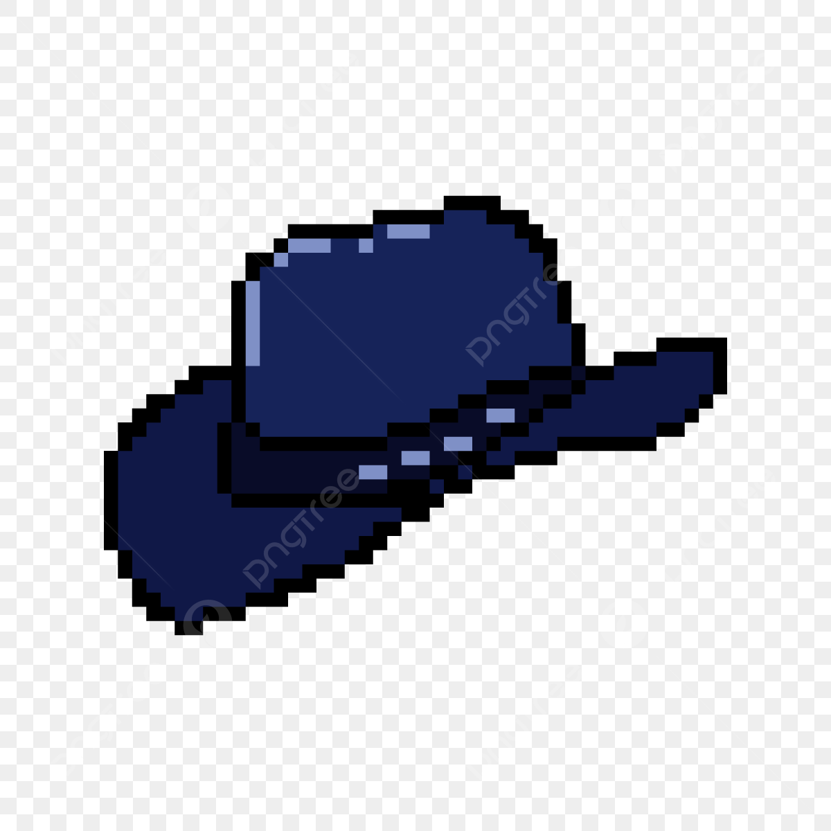 Wallpaper #txdfPpMBPLD5_VEN0t9L193 Blauw Cowboyhoed Pixel Art Stijl Ontwerp Cowboyhoed Png Cowboyhoed