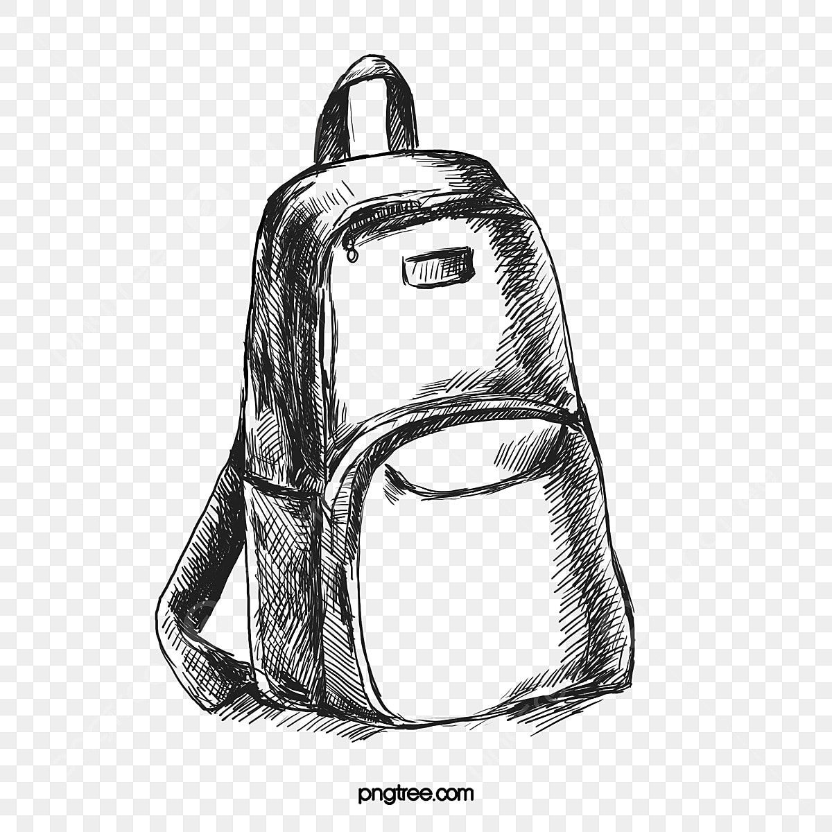 Wallpaper #f1329 Download Sketch of a Rucksack Backpack Isolated on White Background